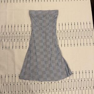 Jacob Black and White Checkered Midi Dress